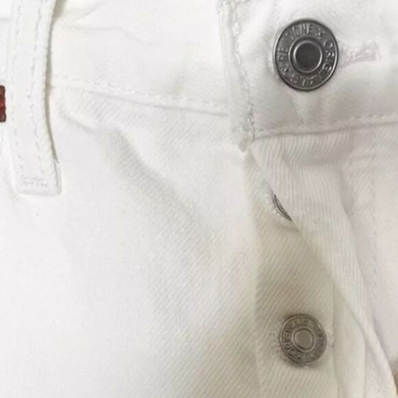 NWT RE/DONE 70s High-Rise Stove Pipe Jeans In White Destroyed - Picture 6 of 9
